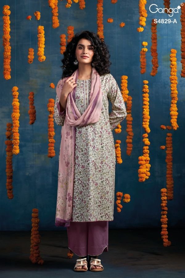 Ganga Fashion Ismeria S4829 Premium Cotton Suit S4829-A