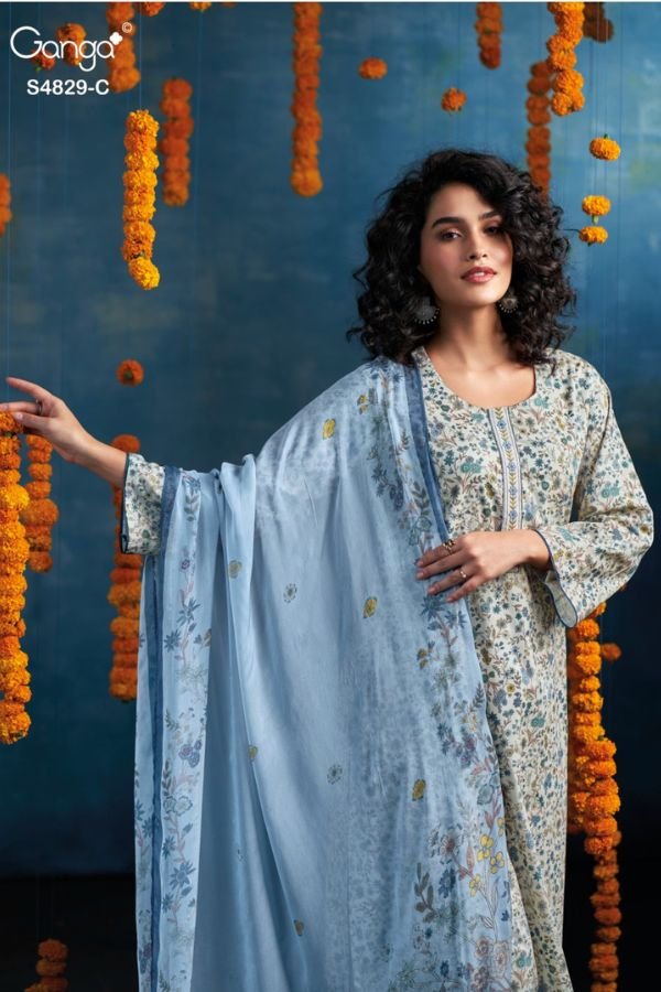 Ganga Fashion Ismeria S4829 Premium Cotton Suit S4829-C