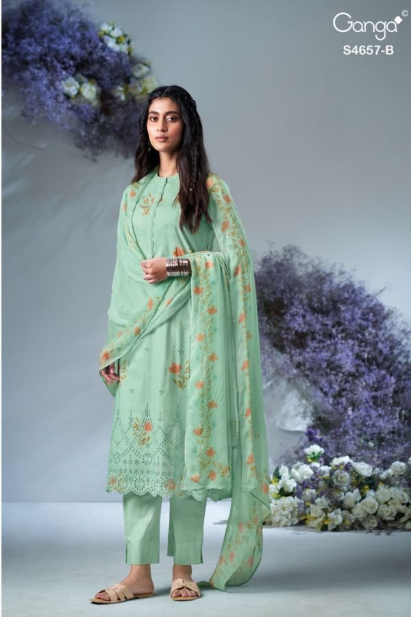 Ganga Fashion Ivanna S4657 Cotton Ladies Suit S4657-B