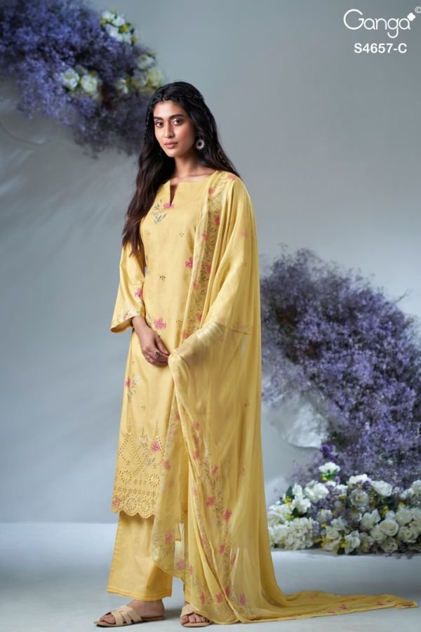Ganga Fashion Ivanna S4657 Cotton Ladies Suit S4657-C