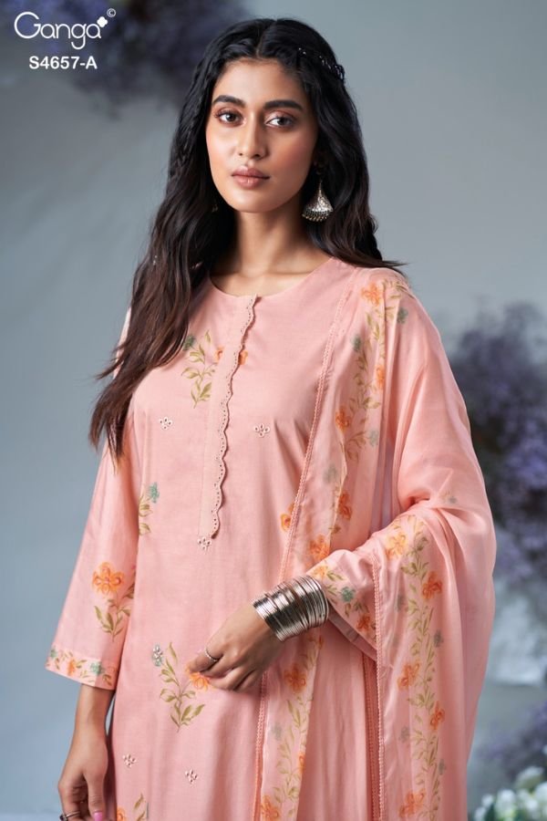 Ganga Fashion Ivanna S4657 Cotton Ladies Suit S4657-A