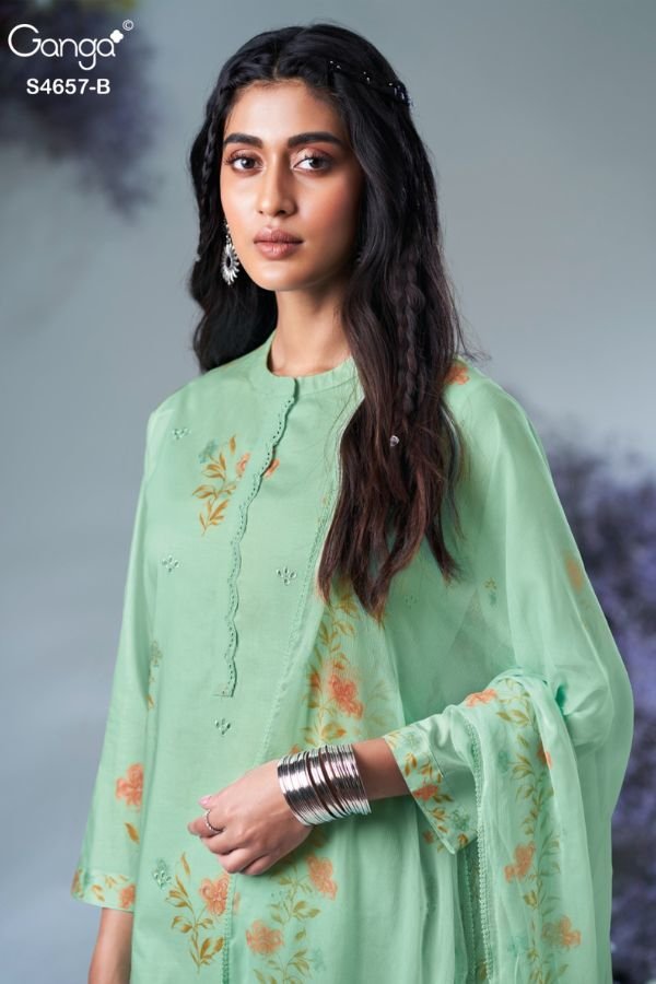 Ganga Fashion Ivanna S4657 Cotton Ladies Suit S4657-B