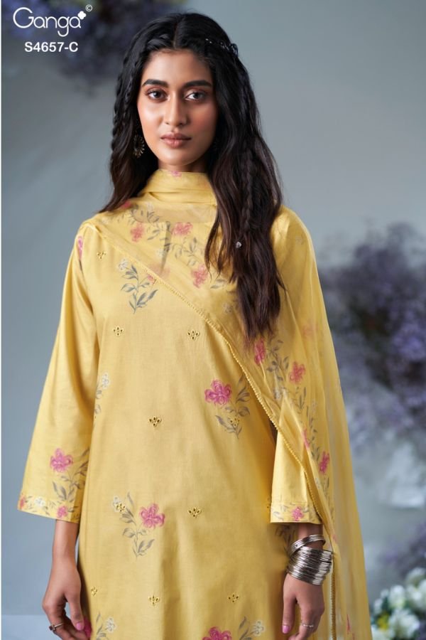 Ganga Fashion Ivanna S4657 Cotton Ladies Suit S4657-C