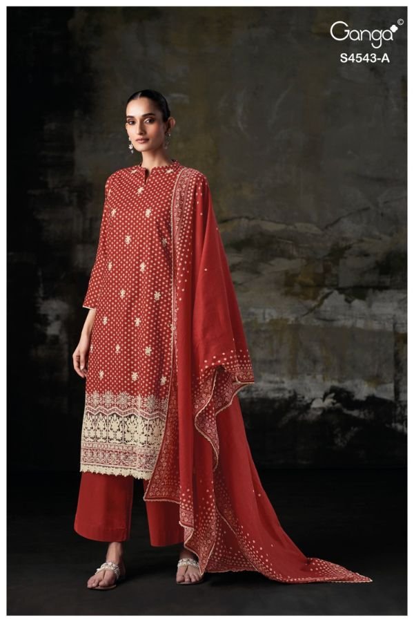 Ganga Fashion Izelia S4543 Premium Cotton Suit S4543-A