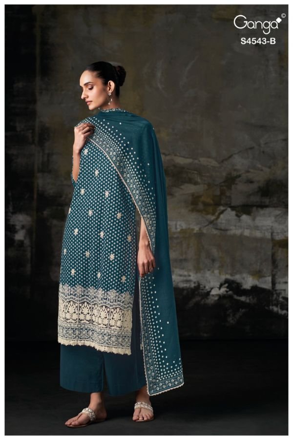 Ganga Fashion Izelia S4543 Premium Cotton Suit S4543-B