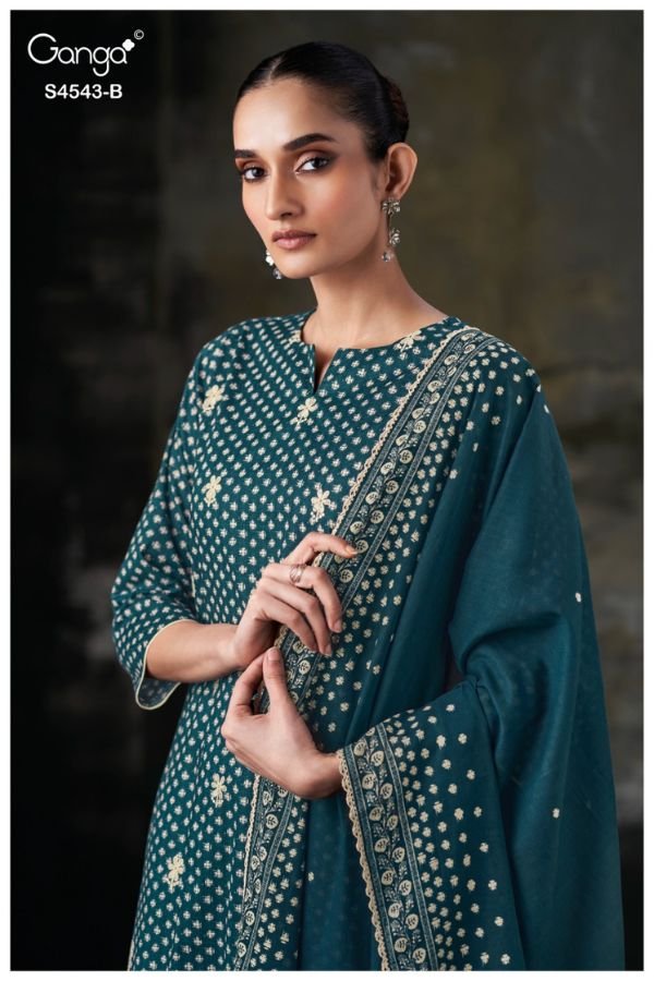 Ganga Fashion Izelia S4543 Premium Cotton Suit S4543-B