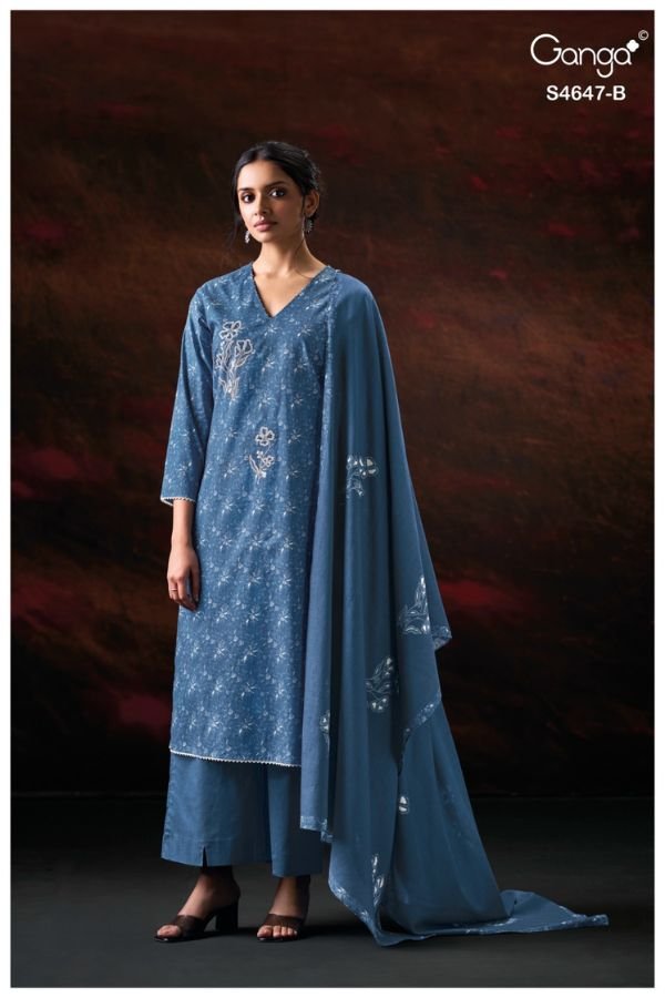 Ganga Fashion Jivanya S4647 Premium Cotton Suit S4647-B