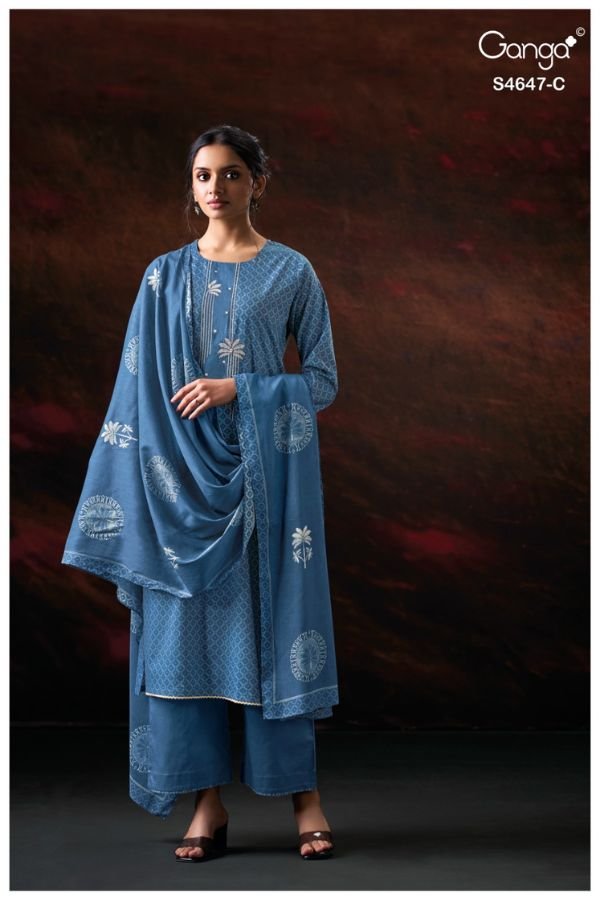 Ganga Fashion Jivanya S4647 Premium Cotton Suit S4647-C
