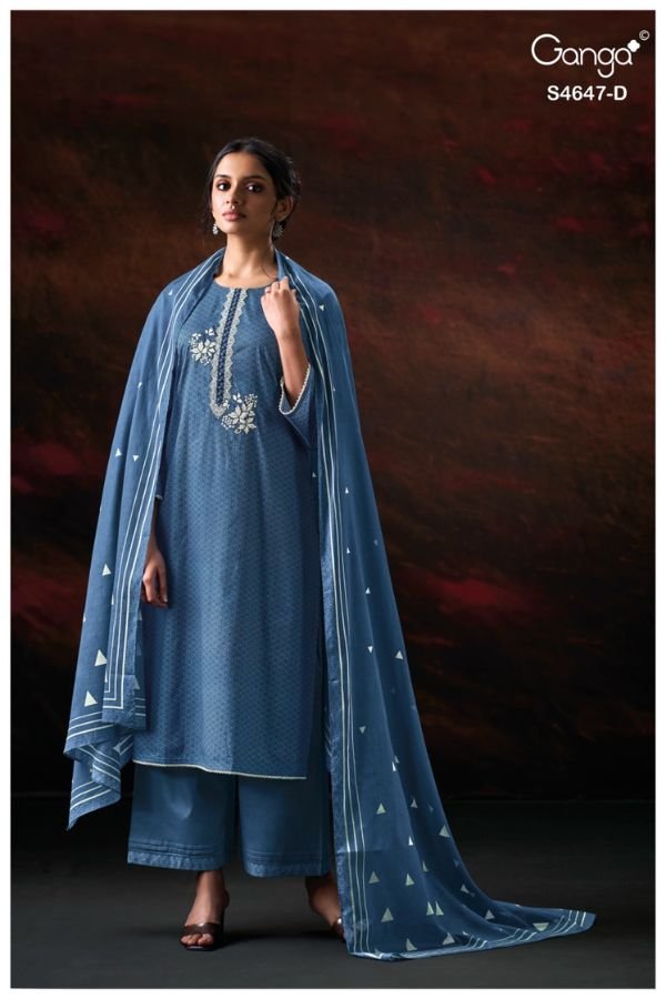 Ganga Fashion Jivanya S4647 Premium Cotton Suit S4647-D