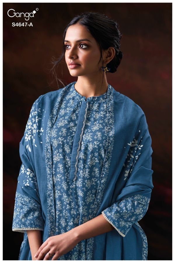 Ganga Fashion Jivanya S4647 Premium Cotton Suit S4647-A