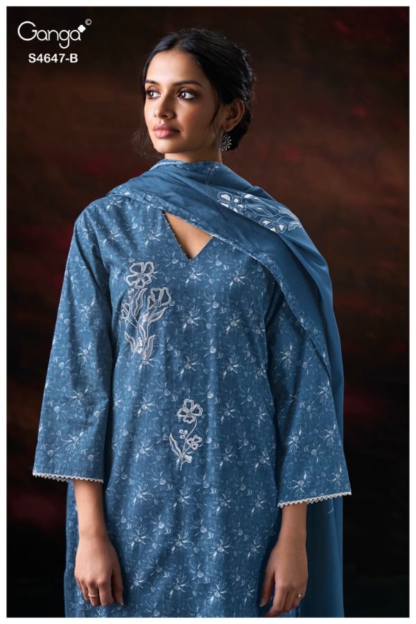 Ganga Fashion Jivanya S4647 Premium Cotton Suit S4647-B