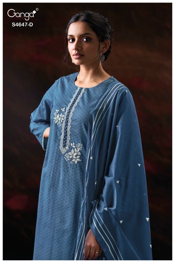 Ganga Fashion Jivanya S4647 Premium Cotton Suit S4647-D