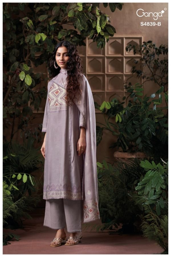 Ganga Fashion Jivara S4839 Silk Ladies Suit S4839-B