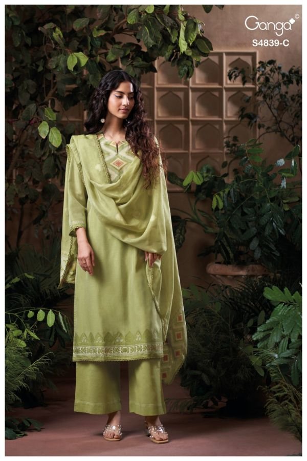 Ganga Fashion Jivara S4839 Silk Ladies Suit S4839-C