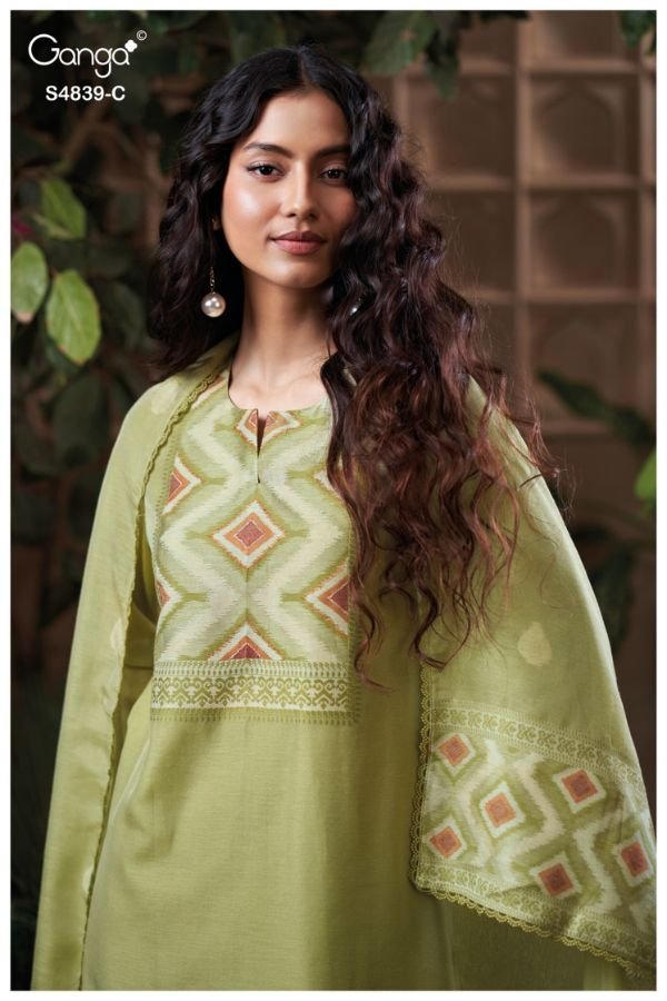 Ganga Fashion Jivara S4839 Silk Ladies Suit S4839-C