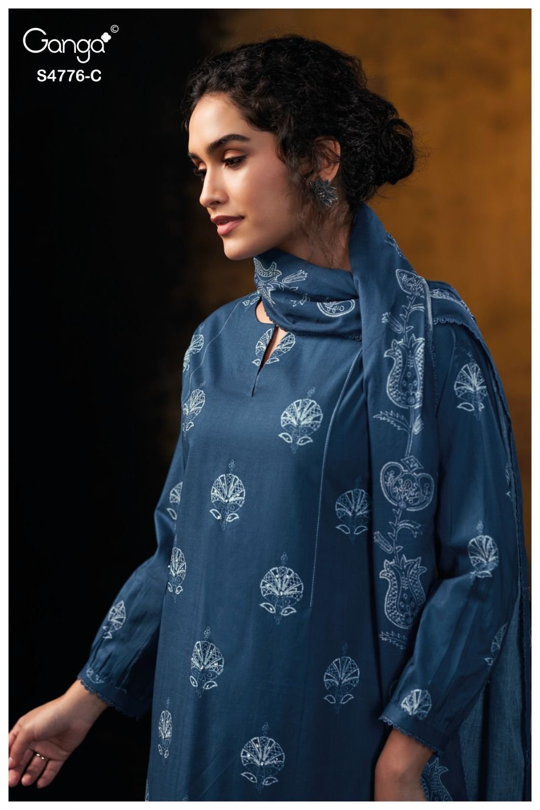 Ganga Fashion Kaviraah S4776 Premium Cotton Suit S4776-C