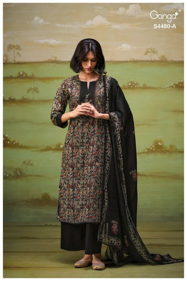 Ganga Fashion Kenza S4480 Premium Cotton Suit S4480-A