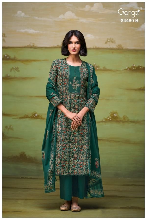 Ganga Fashion Kenza S4480 Premium Cotton Suit S4480-B