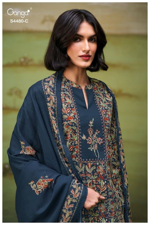 Ganga Fashion Kenza S4480 Premium Cotton Suit S4480-C