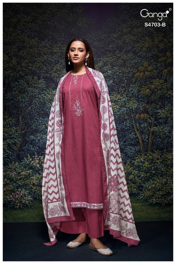 Ganga Fashion Kivoria S4703 Premium Cotton Suit S4703-B