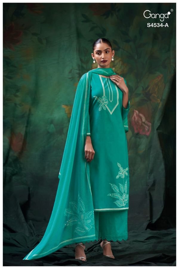 Ganga Fashion Kritvi S4534 Cotton Ladies Suit S4534-A