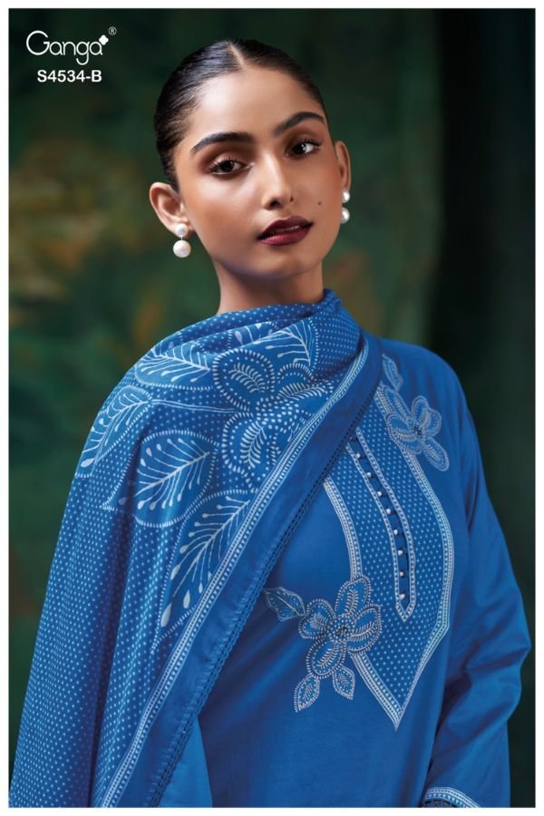 Ganga Fashion Kritvi S4534 Cotton Ladies Suit S4534-B