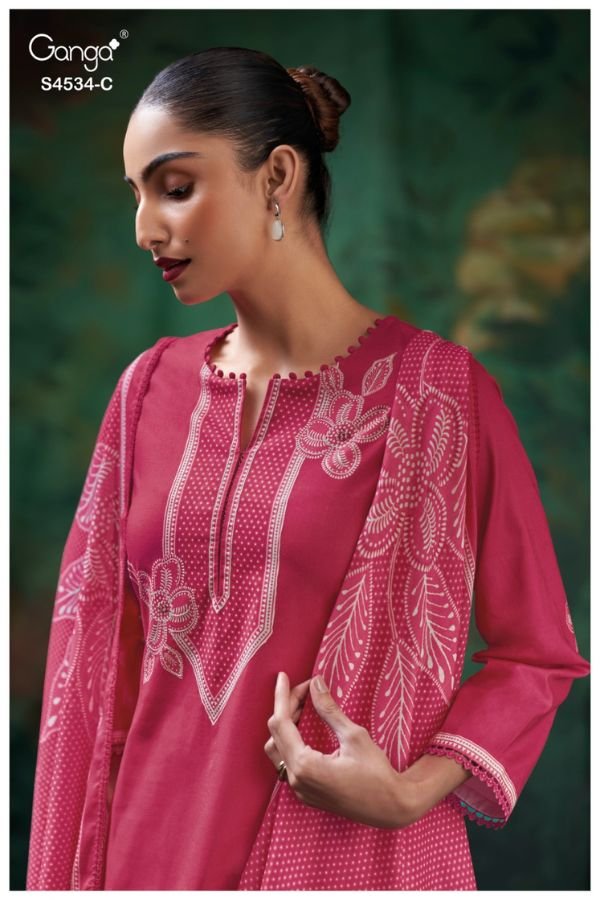 Ganga Fashion Kritvi S4534 Cotton Ladies Suit S4534-C