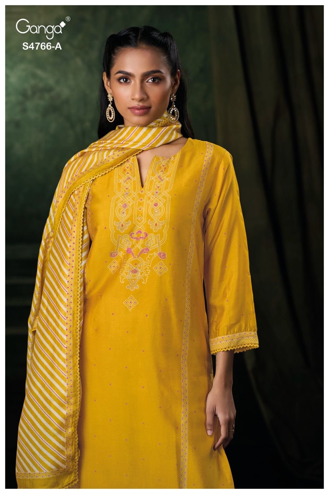 Ganga Fashion Kylira S4766 Premium Cotton Suit S4766-A