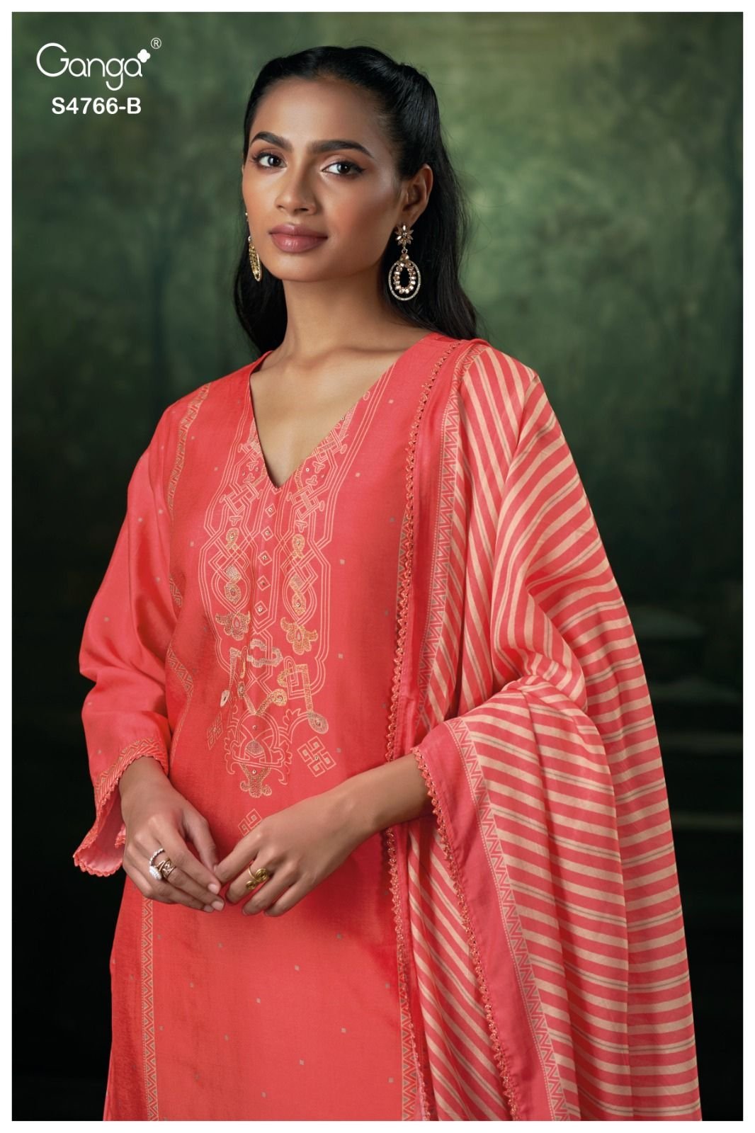 Ganga Fashion Kylira S4766 Premium Cotton Suit S4766-B