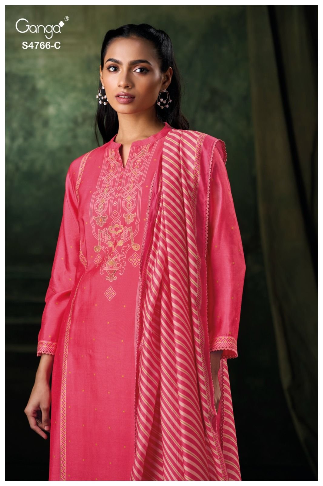 Ganga Fashion Kylira S4766 Premium Cotton Suit S4766-C