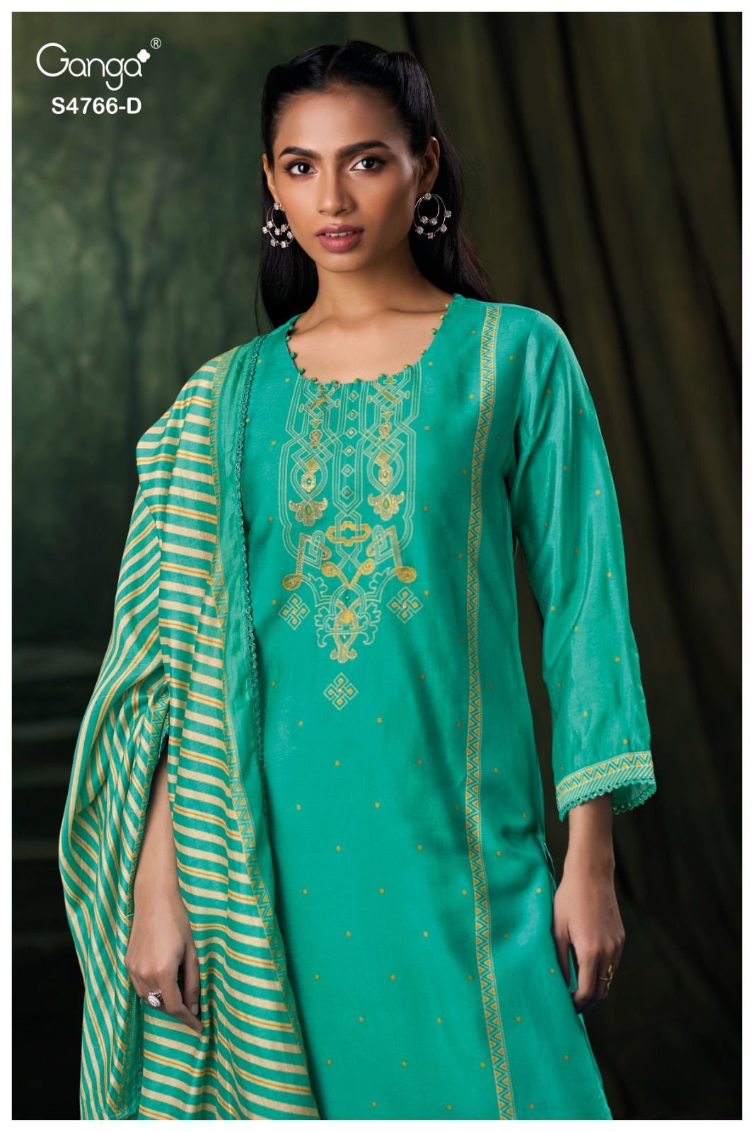 Ganga Fashion Kylira S4766 Premium Cotton Suit S4766-D