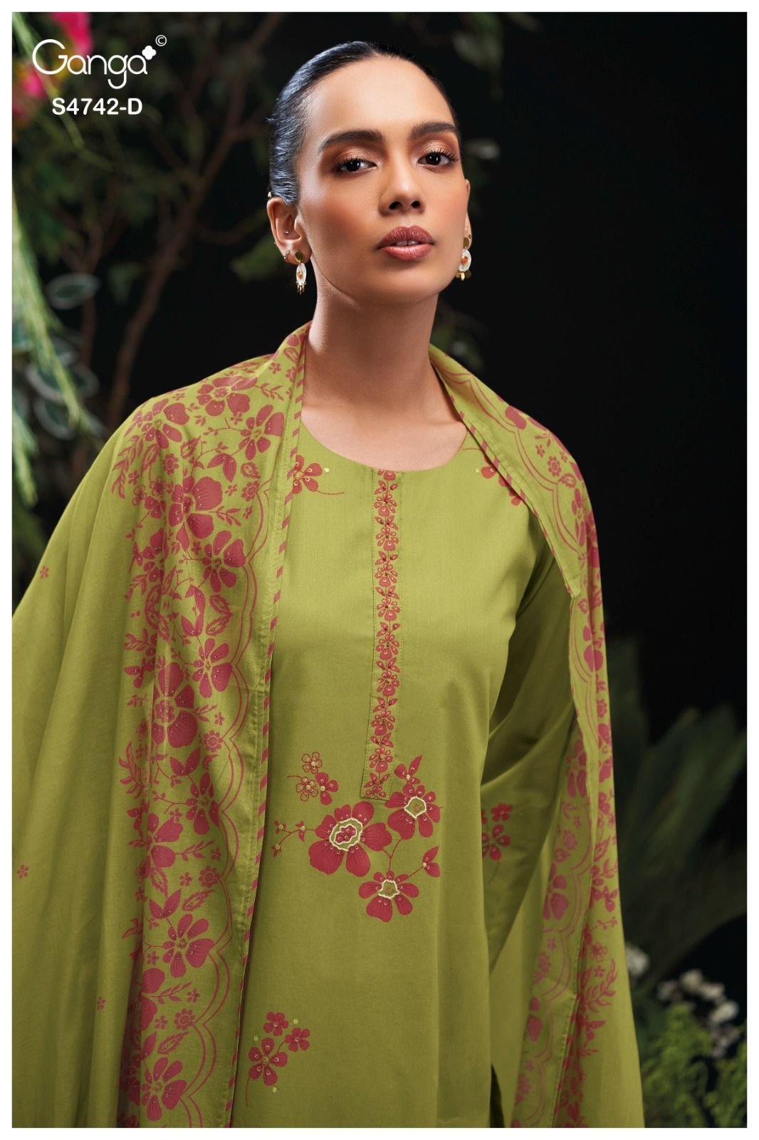 Ganga Fashion Livara S4742 Premium Cotton Suit S4742-D