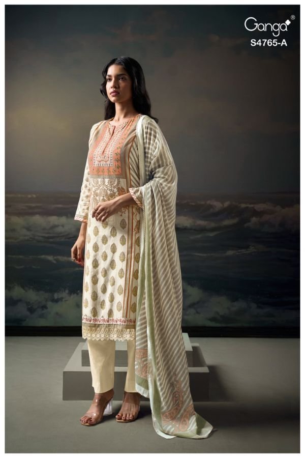 Ganga Fashion Livra S4765 Cotton Ladies Suit S4765-A