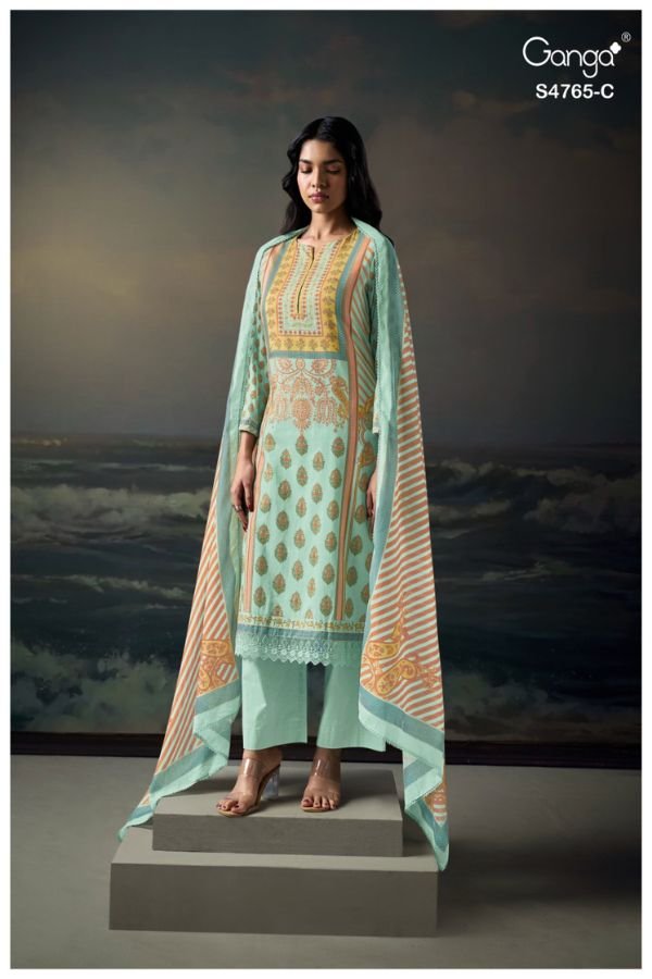 Ganga Fashion Livra S4765 Cotton Ladies Suit S4765-C