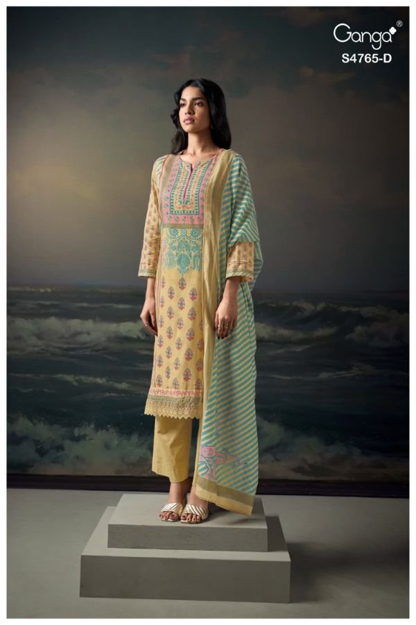 Ganga Fashion Livra S4765 Cotton Ladies Suit S4765-D