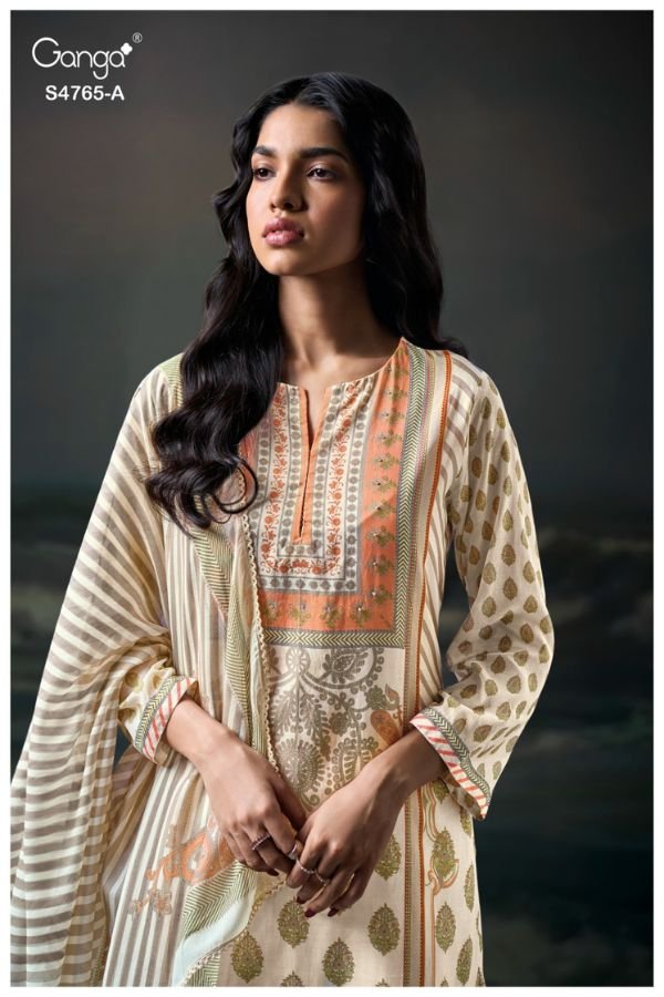 Ganga Fashion Livra S4765 Cotton Ladies Suit S4765-A