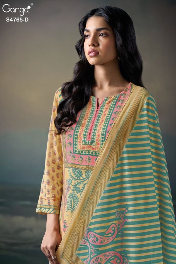 Ganga Fashion Livra S4765 Cotton Ladies Suit S4765-D