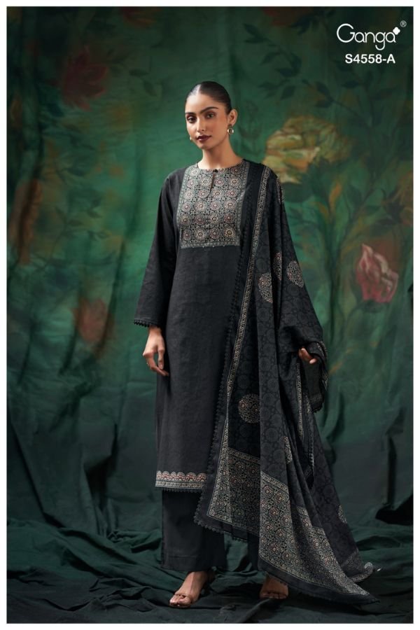 Ganga Fashion Mihira S4558 Premium Cotton Suit S4558-A