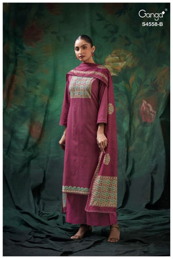 Ganga Fashion Mihira S4558 Premium Cotton Suit S4558-B