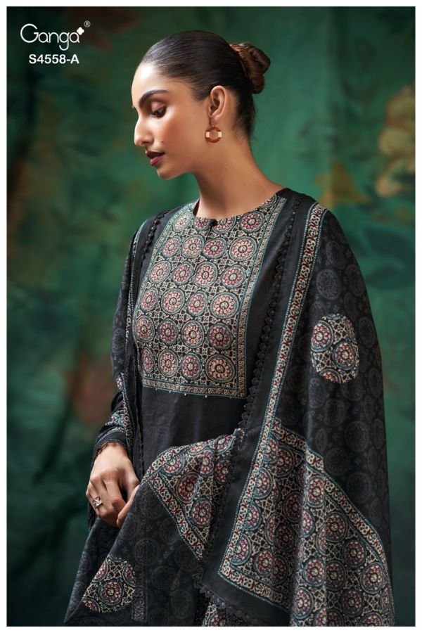 Ganga Fashion Mihira S4558 Premium Cotton Suit S4558-A