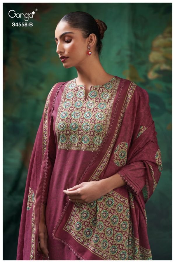 Ganga Fashion Mihira S4558 Premium Cotton Suit S4558-B