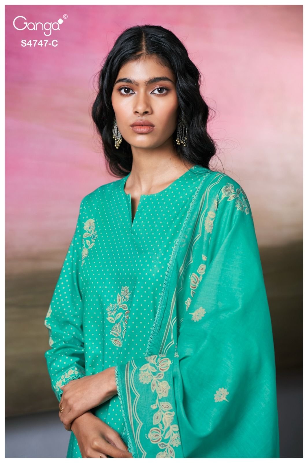 Ganga Fashion Mishvya S4747 Premium Cotton Suit S4747-C
