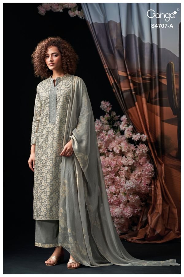 Ganga Fashion Myanshi S4707 Premium Cotton Suit S4707-A