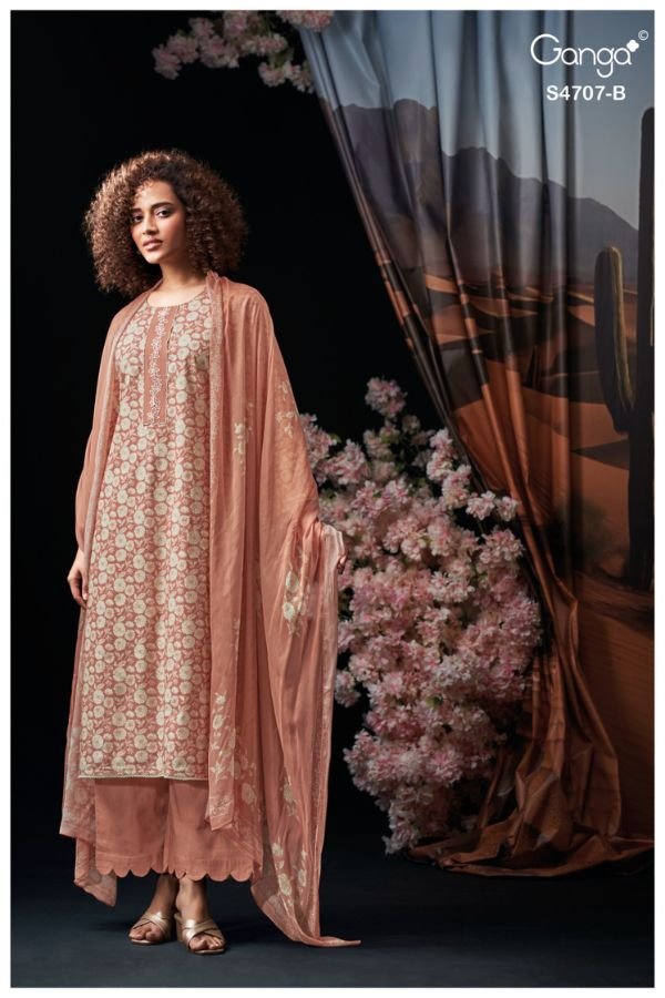 Ganga Fashion Myanshi S4707 Premium Cotton Suit S4707-B