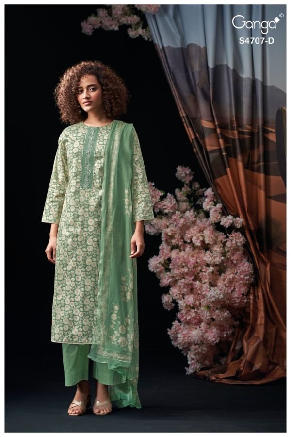 Ganga Fashion Myanshi S4707 Premium Cotton Suit S4707-D