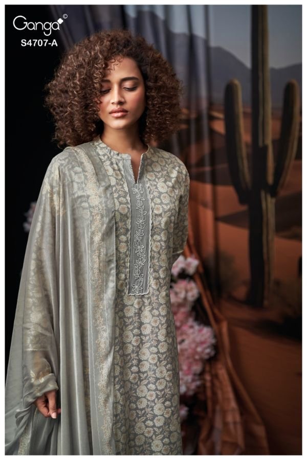 Ganga Fashion Myanshi S4707 Premium Cotton Suit S4707-A