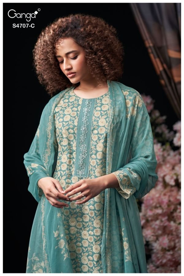 Ganga Fashion Myanshi S4707 Premium Cotton Suit S4707-C