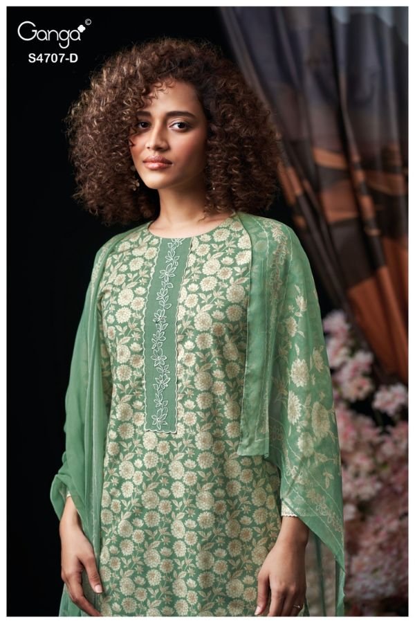 Ganga Fashion Myanshi S4707 Premium Cotton Suit S4707-D