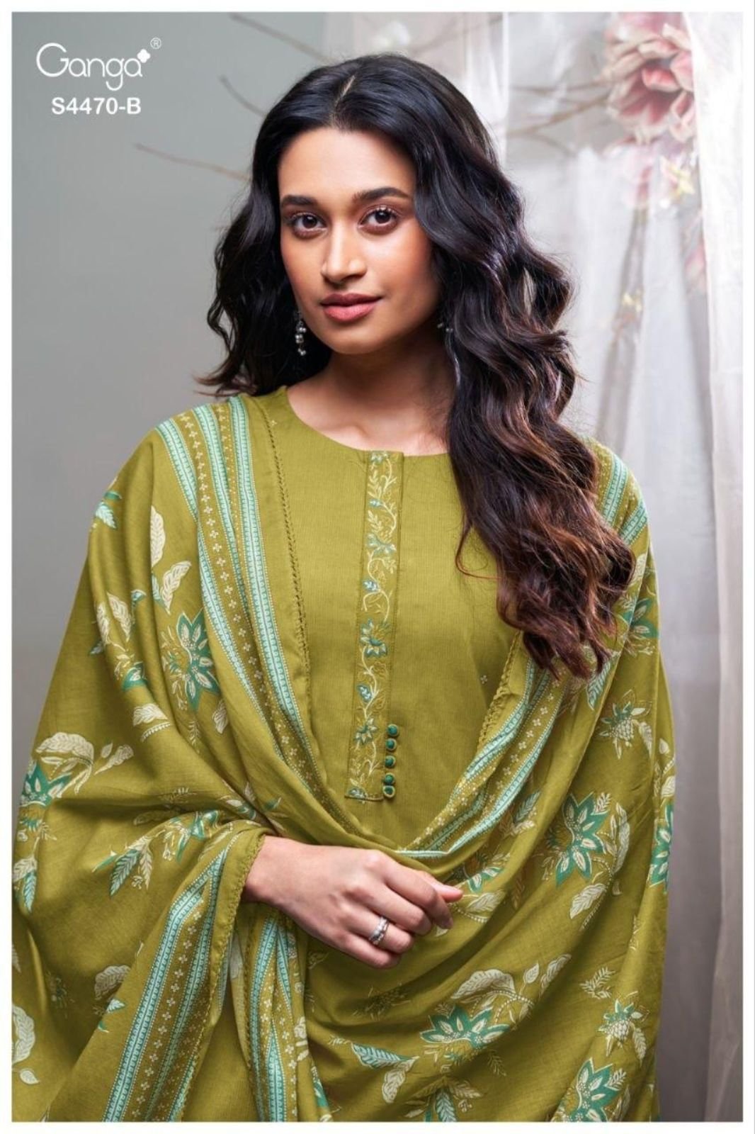 Ganga Fashion Nireza S4470 Premium Cotton Suit S4470-B