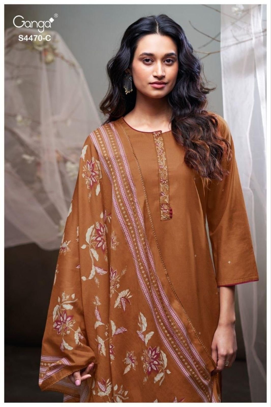 Ganga Fashion Nireza S4470 Premium Cotton Suit S4470-C
